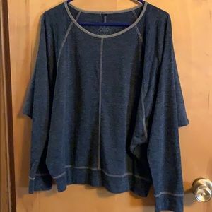 Prana M brown wool blend shirt, batwing style